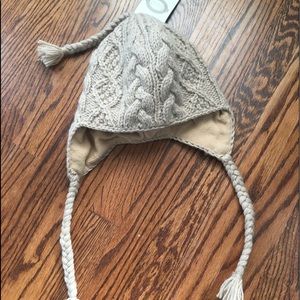 Aran Cable hat with earflaps